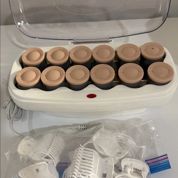 Conair White and Tan Hair Rollers - Picture 2 of 2